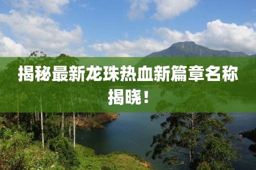 揭秘最新龙珠热血新篇章名称揭晓！