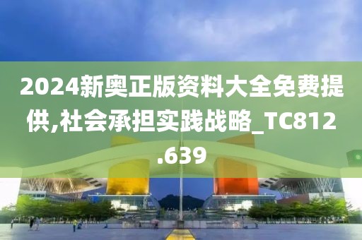 2024新奥正版资料大全免费提供,社会承担实践战略_TC812.639