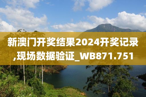 新澳门开奖结果2024开奖记录,现场数据验证_WB871.751