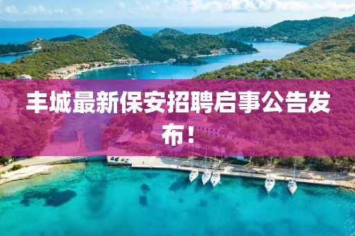 丰城最新保安招聘启事公告发布！