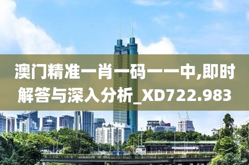 澳门精准一肖一码一一中,即时解答与深入分析_XD722.983