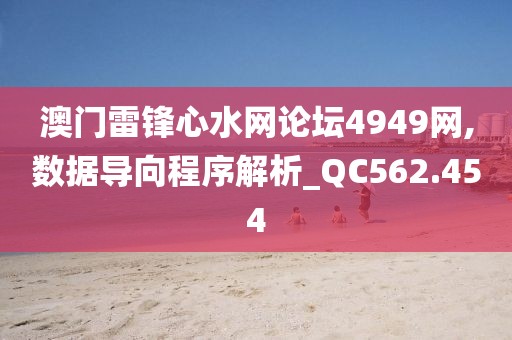 澳门雷锋心水网论坛4949网,数据导向程序解析_QC562.454