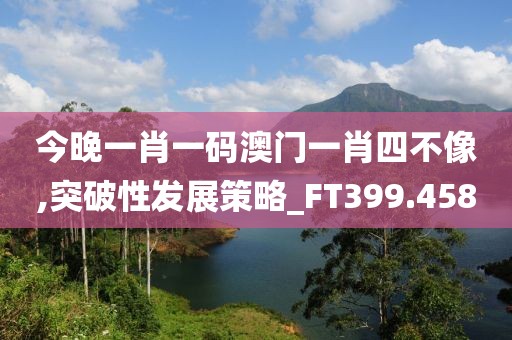 今晚一肖一码澳门一肖四不像,突破性发展策略_FT399.458