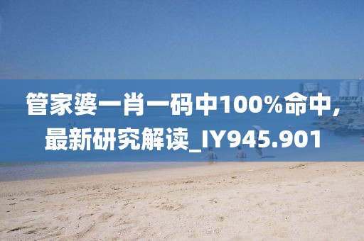 管家婆一肖一码中100%命中,最新研究解读_IY945.901