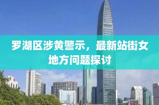 罗湖区涉黄警示，最新站街女地方问题探讨