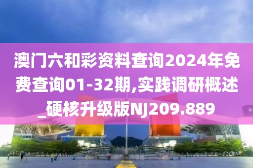 澳门六和彩资料查询2024年免费查询01-32期,实践调研概述_硬核升级版NJ209.889