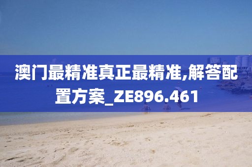 澳门最精准真正最精准,解答配置方案_ZE896.461