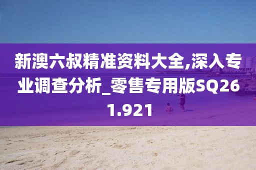 新澳六叔精准资料大全,深入专业调查分析_零售专用版SQ261.921