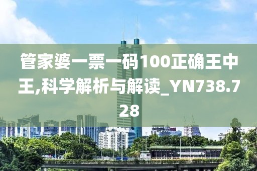 管家婆一票一码100正确王中王,科学解析与解读_YN738.728