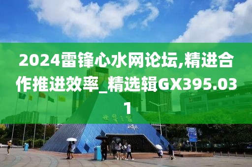 2024雷锋心水网论坛,精进合作推进效率_精选辑GX395.031
