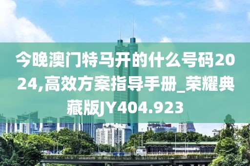 今晚澳门特马开的什么号码2024,高效方案指导手册_荣耀典藏版JY404.923