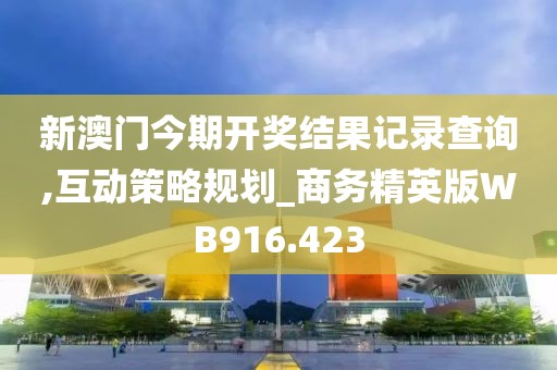 新澳门今期开奖结果记录查询,互动策略规划_商务精英版WB916.423