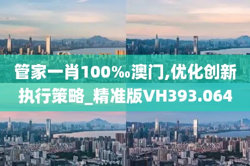 管家一肖100‰澳门,优化创新执行策略_精准版VH393.064