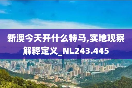 新澳今天开什么特马,实地观察解释定义_NL243.445