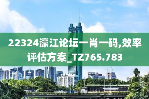 22324濠江论坛一肖一码,效率评估方案_TZ765.783