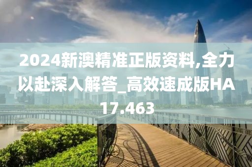2024新澳精准正版资料,全力以赴深入解答_高效速成版HA17.463