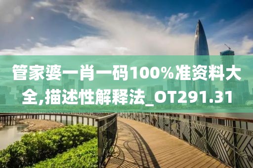 管家婆一肖一码100%准资料大全,描述性解释法_OT291.31