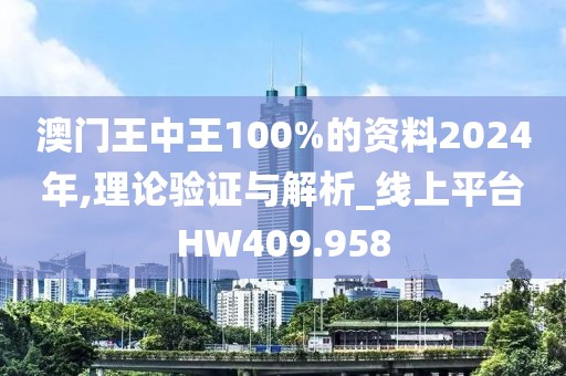 澳门王中王100%的资料2024年,理论验证与解析_线上平台HW409.958