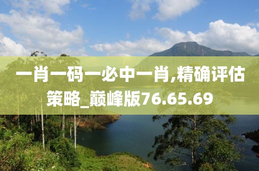 一肖一码一必中一肖,精确评估策略_巅峰版76.65.69