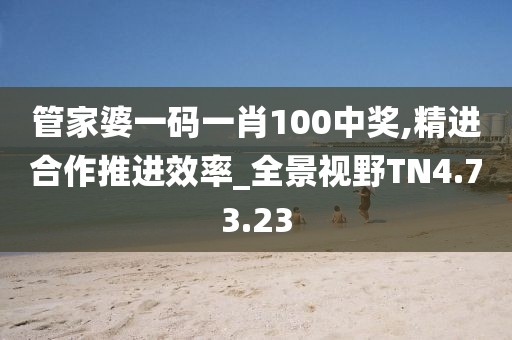 管家婆一码一肖100中奖,精进合作推进效率_全景视野TN4.73.23