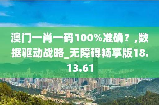 澳门一肖一码100%准确？,数据驱动战略_无障碍畅享版18.13.61