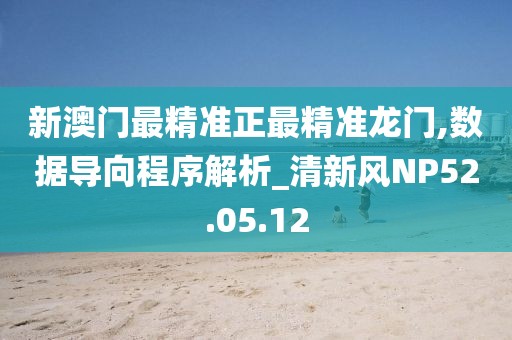 新澳门最精准正最精准龙门,数据导向程序解析_清新风NP52.05.12