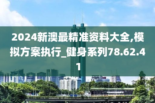 2024新澳最精准资料大全,模拟方案执行_健身系列78.62.41
