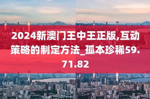 2024新澳门王中王正版,互动策略的制定方法_孤本珍稀59.71.82