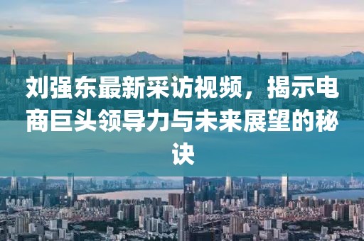 刘强东最新采访视频，揭示电商巨头领导力与未来展望的秘诀