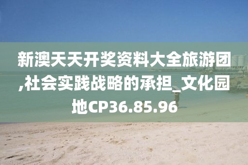 新澳天天开奖资料大全旅游团,社会实践战略的承担_文化园地CP36.85.96