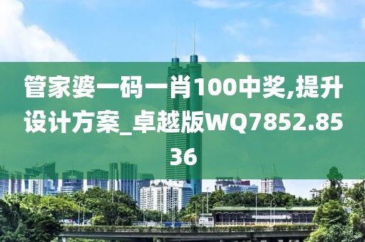 管家婆一码一肖100中奖,提升设计方案_卓越版WQ7852.8536