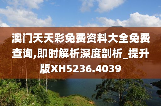 澳门天天彩免费资料大全免费查询,即时解析深度剖析_提升版XH5236.4039