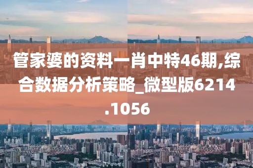 管家婆的资料一肖中特46期,综合数据分析策略_微型版6214.1056