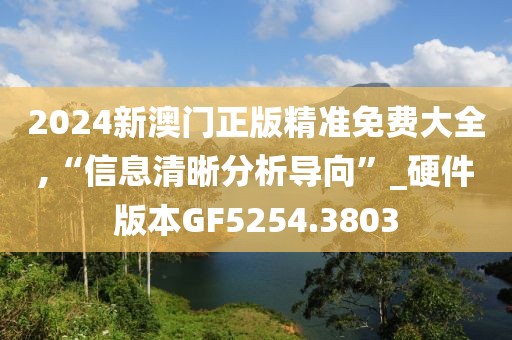 2024新澳门正版精准免费大全,“信息清晰分析导向”_硬件版本GF5254.3803