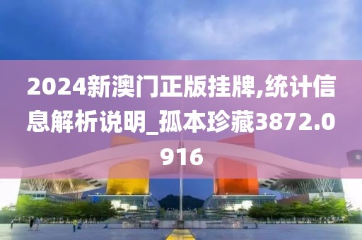 2024新澳门正版挂牌,统计信息解析说明_孤本珍藏3872.0916
