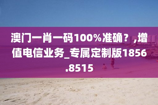 澳门一肖一码100%准确？,增值电信业务_专属定制版1856.8515