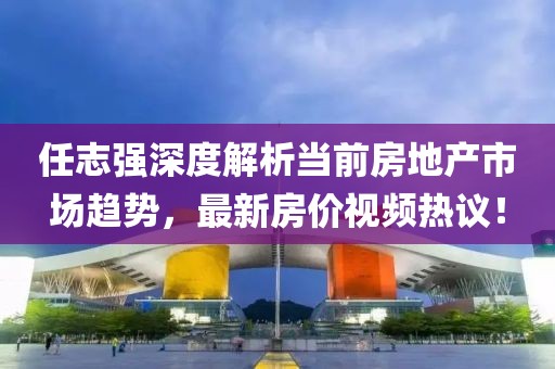 任志强深度解析当前房地产市场趋势，最新房价视频热议！