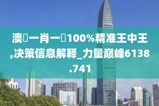澳門一肖一碼100%精准王中王,决策信息解释_力量巅峰6138.741