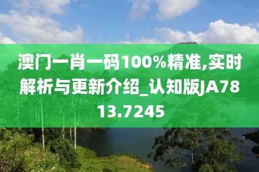 澳门一肖一码100%精准,实时解析与更新介绍_认知版JA7813.7245