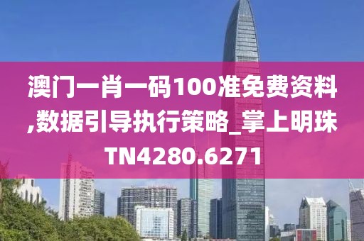 澳门一肖一码100准免费资料,数据引导执行策略_掌上明珠TN4280.6271