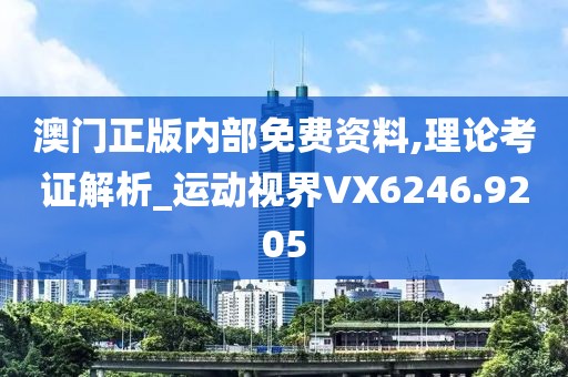澳门正版内部免费资料,理论考证解析_运动视界VX6246.9205