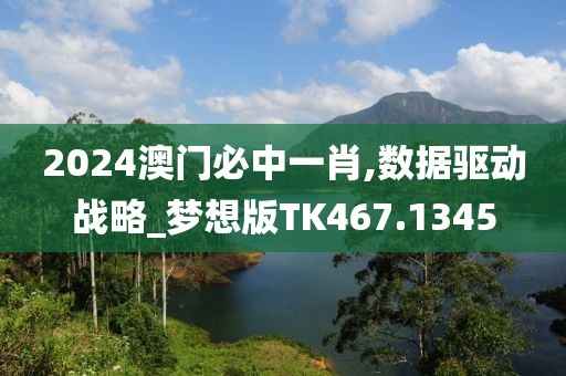 2024澳门必中一肖,数据驱动战略_梦想版TK467.1345