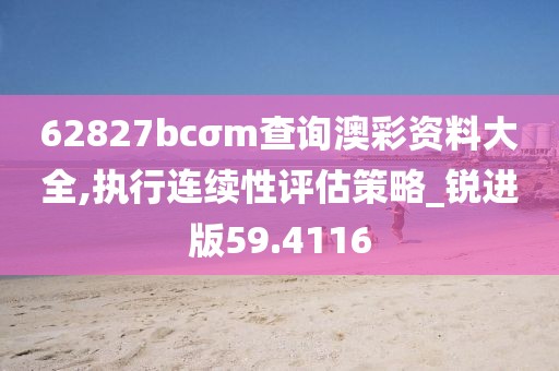 62827bcσm查询澳彩资料大全,执行连续性评估策略_锐进版59.4116
