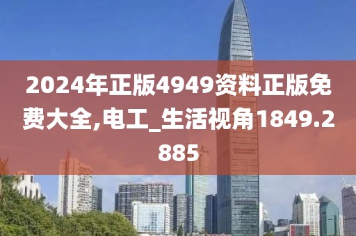 2024年正版4949资料正版免费大全,电工_生活视角1849.2885