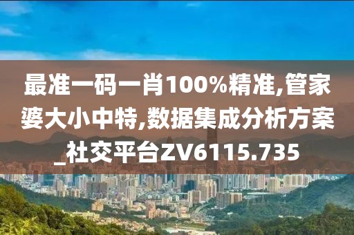 最准一码一肖100%精准,管家婆大小中特,数据集成分析方案_社交平台ZV6115.735