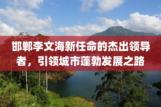 邯郸李文海新任命的杰出领导者，引领城市蓬勃发展之路