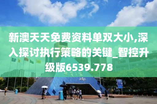 新澳天天免费资料单双大小,深入探讨执行策略的关键_智控升级版6539.778