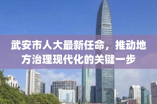 武安市人大最新任命，推动地方治理现代化的关键一步