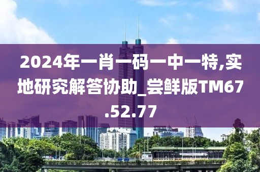 2024年一肖一码一中一特,实地研究解答协助_尝鲜版TM67.52.77