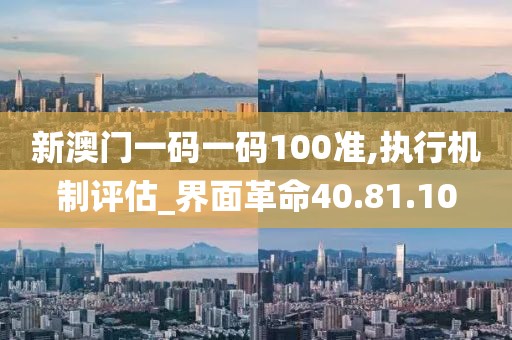 新澳门一码一码100准,执行机制评估_界面革命40.81.10